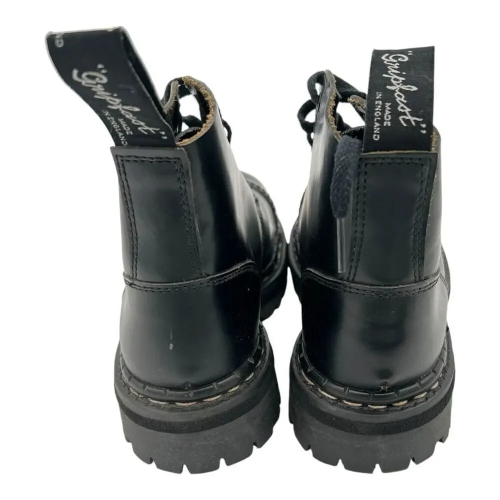 The Original Gripfast Men's Leather Steel Toe Capped Derby Boot Black Size 8